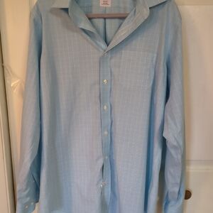 Brooks Brothers Sky Blue Check Dress Shirt